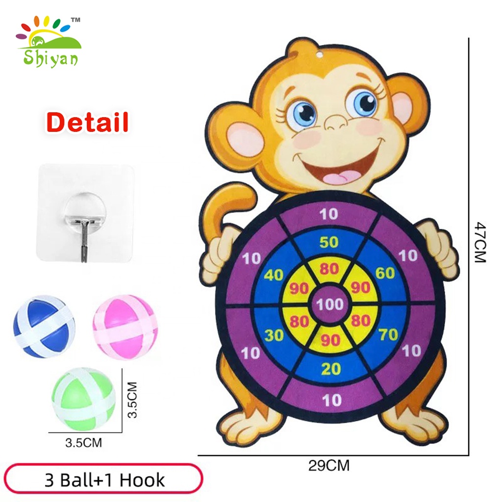 [Shiyan] mainan target bola lengket papan dart kreatif melempar bola mainan outdoor indoor sticky ball target throw kid toys