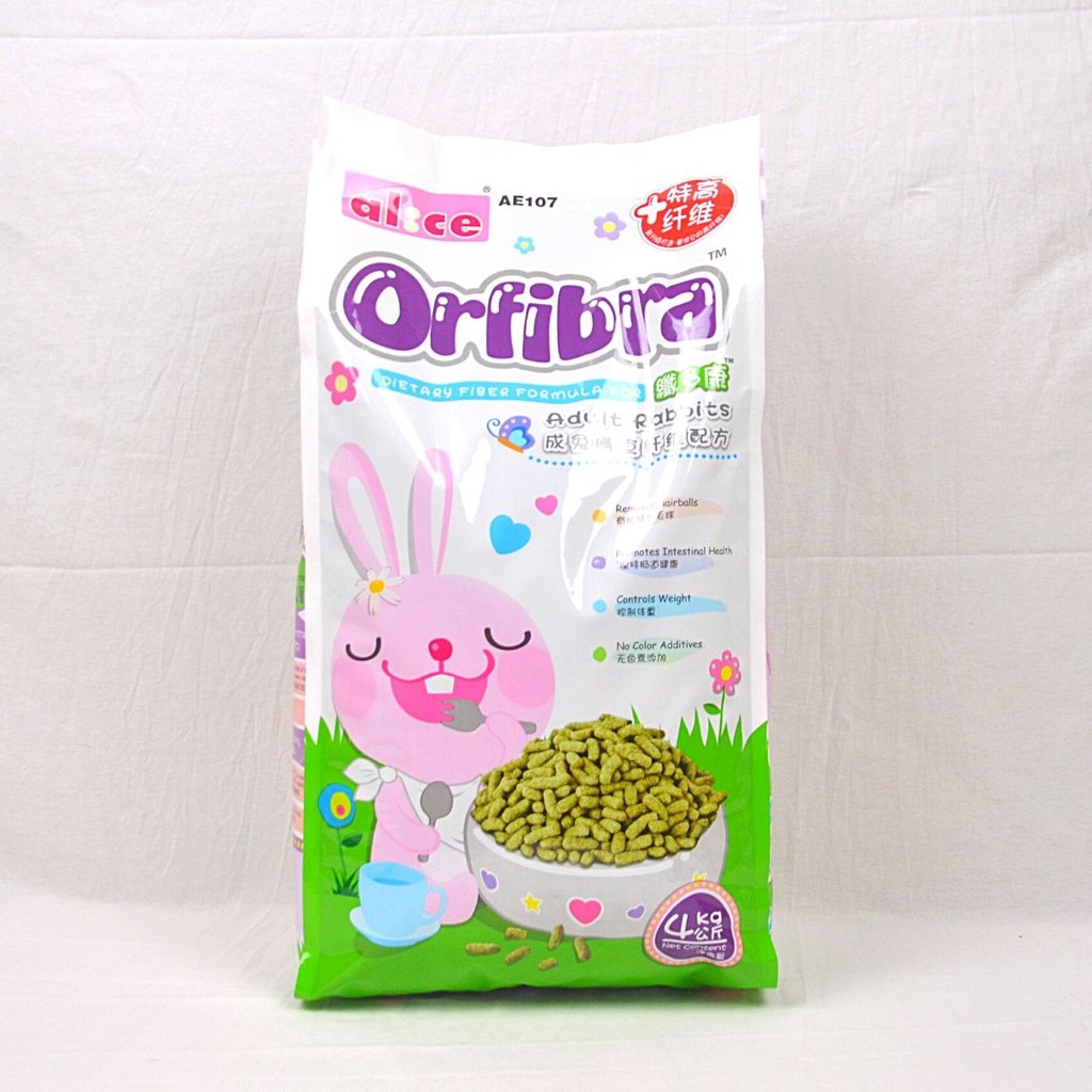 Pet Republic Makanan Kelinci ALICE AE107 Orfibra Rabbit Pellet 4kg