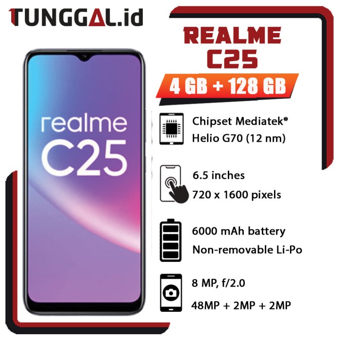HP REALME C25 4/128 GB - REALMI C 25 RAM 4GB ROM 128GB