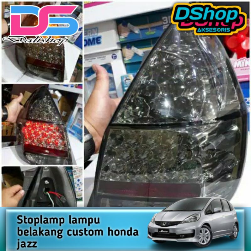 Stoplamp Jazz GD3 2002-2007 Double LED All Smoke Lens