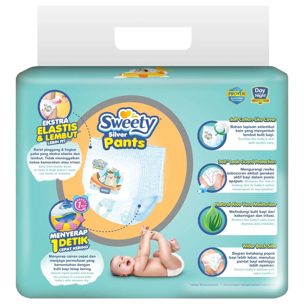 Sweety Silver Pants S66 Diapers - Popok Celana Sekali Pakai