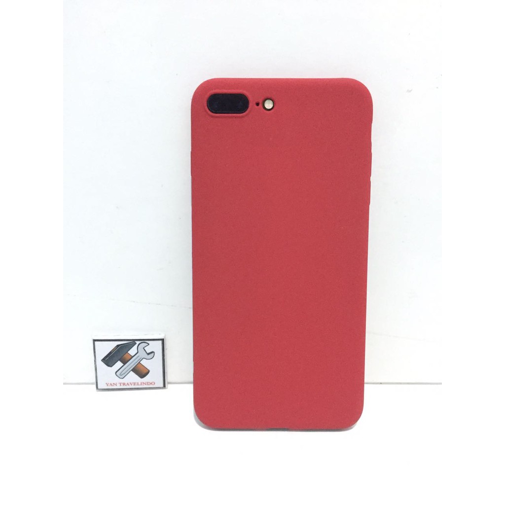 CASE SILICON APPLE IPHONE 7+ 7PLUS 8+ 8PLUS RED EDITION MERAH SOFTCASE ANTISLIP