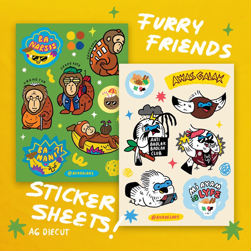 

Furry Friends Sticker Sheet - Spinoffs - 1 Set