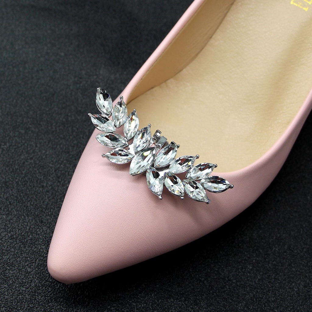 1Pc Women Shoe Clip Wedding Shoes High Heel Buckle Shiny Rhinestone Bride Decoration