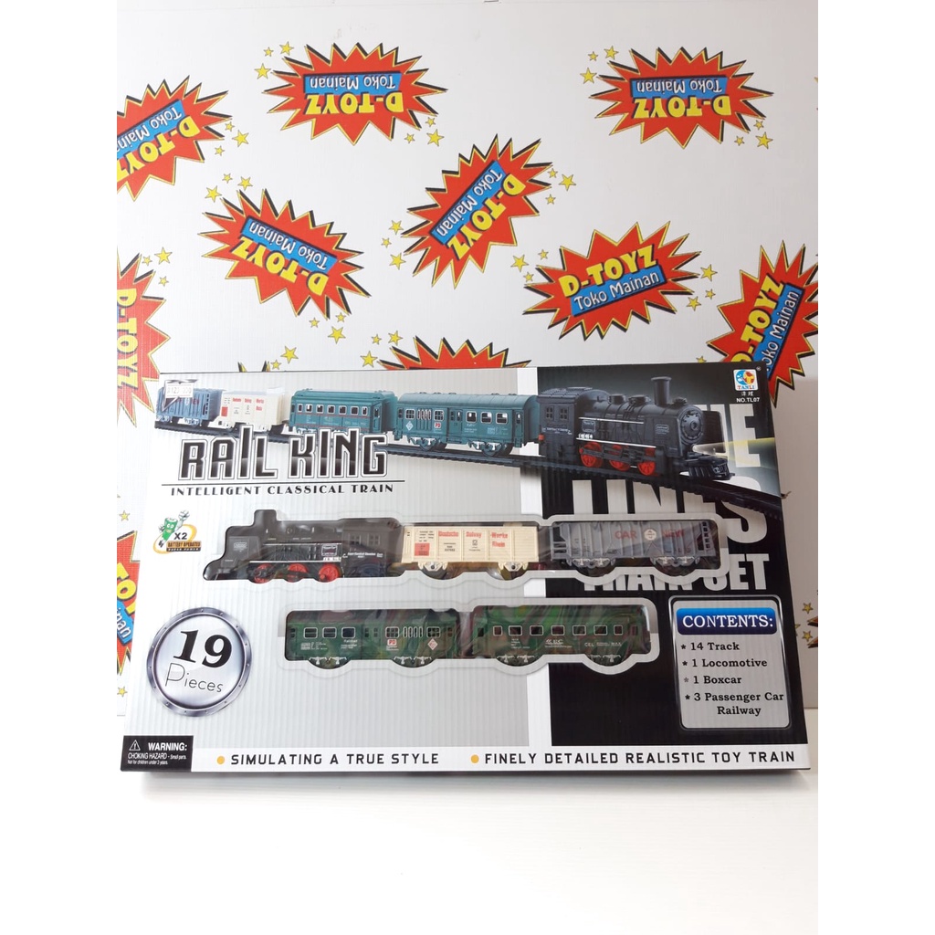 Kereta Api Rel Rail King 19pcs