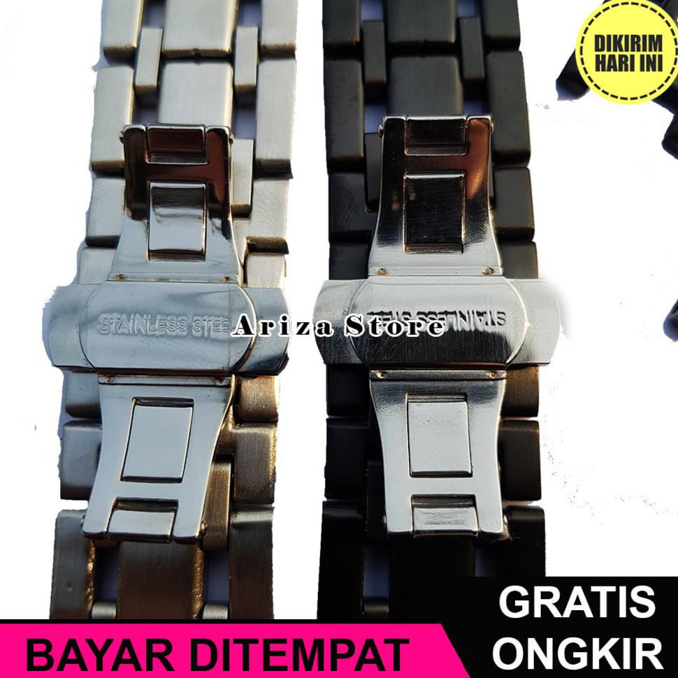 (BAYAR DITEMPAT) OE5782 STRAP WATCH TALI JAM TANGAN RANTAI GUESS COLECTION GC STAINLESS SOLID