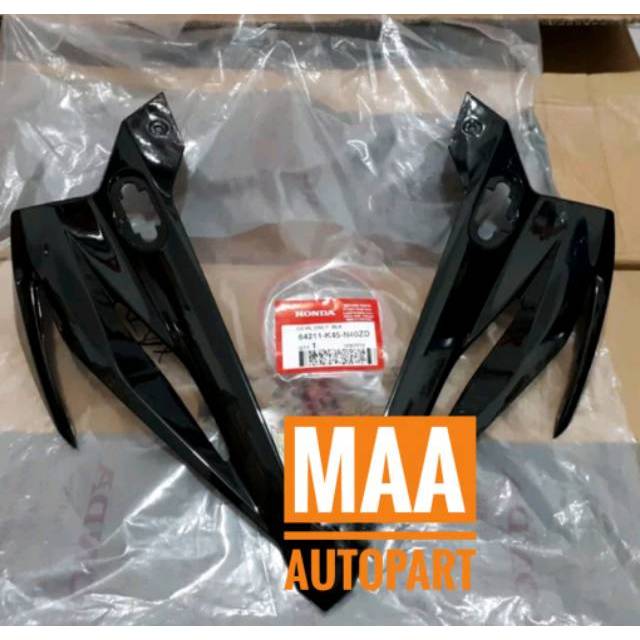 Cowl Front Upper Cover Tameng Visor CBR150R CBR 150 R Led K45G Hitam Black 64211K45N40ZD Asli