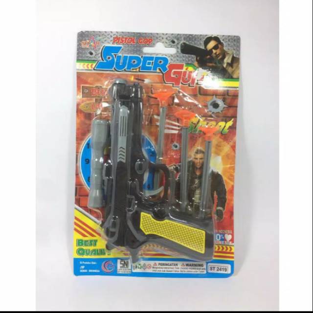 Mainan Pistol Cop Super Gun mainan Anak