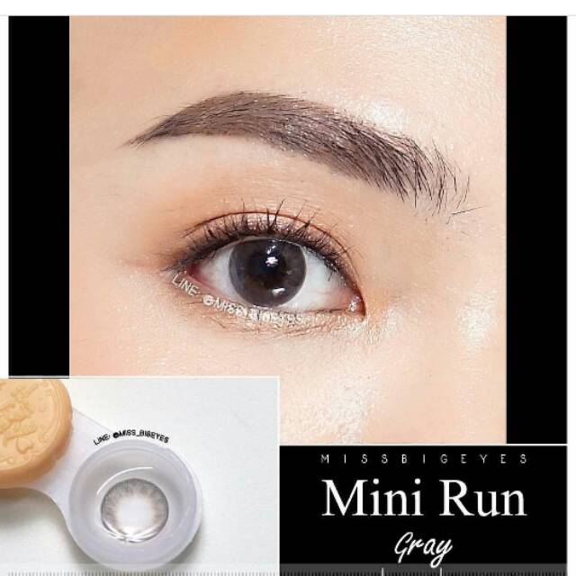 Softlens Mini run grey kitty kawai