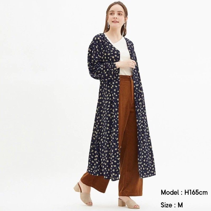 GU Floral Dress With Belt / Dress Murah Wanita