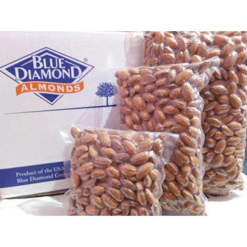 

KACANG ALMOND ROASTED NATURAL MERK BLUE DIAMOND TANPA RASA 500 GRAM