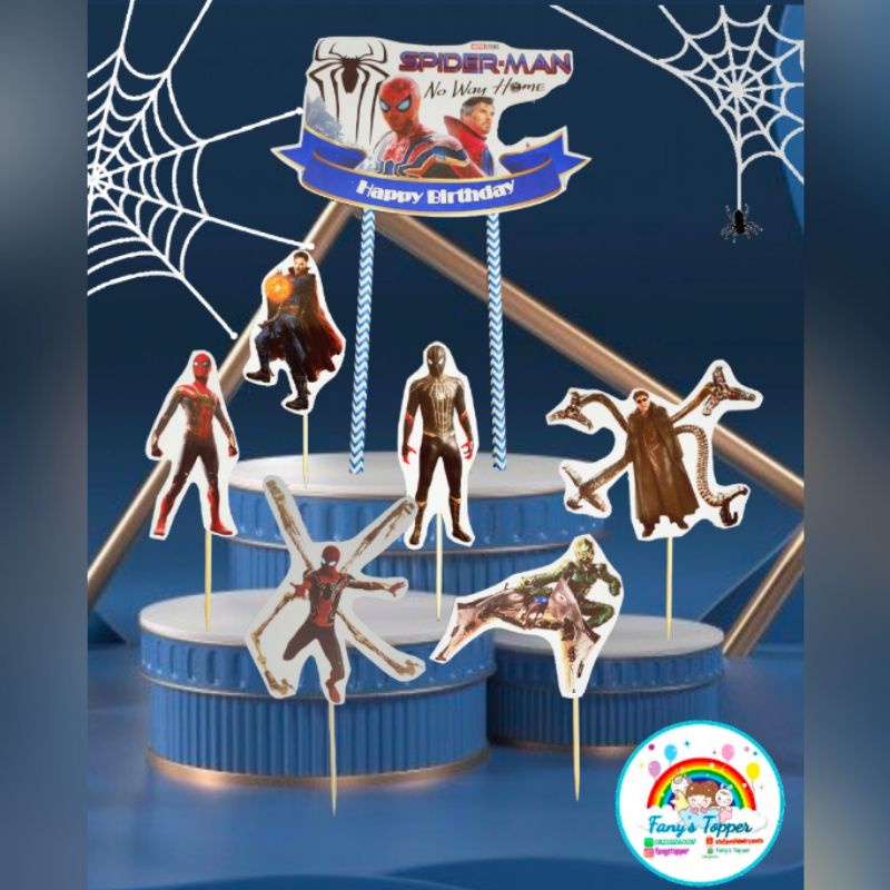 Topper Spiderman No Way Home topper ulang tahun topper tart topper puding hiasan ulang tahun