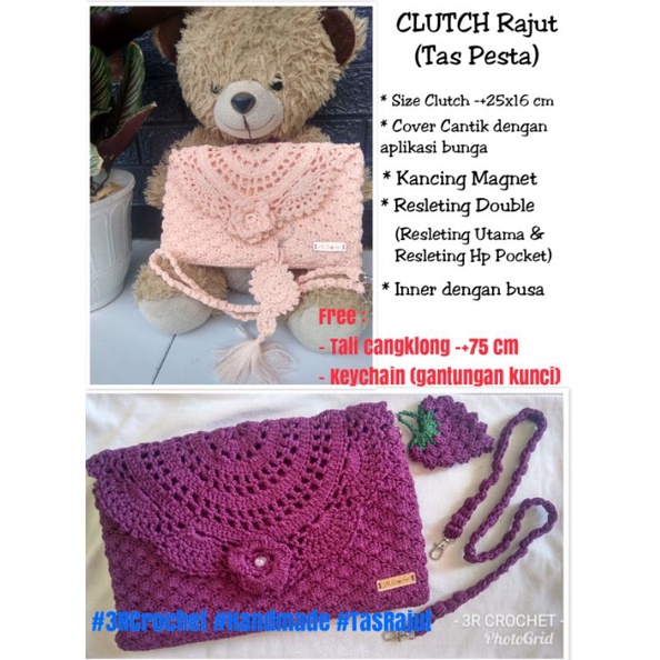 CLUTCH RAJUT (Tas Pesta Rajut) Handmade