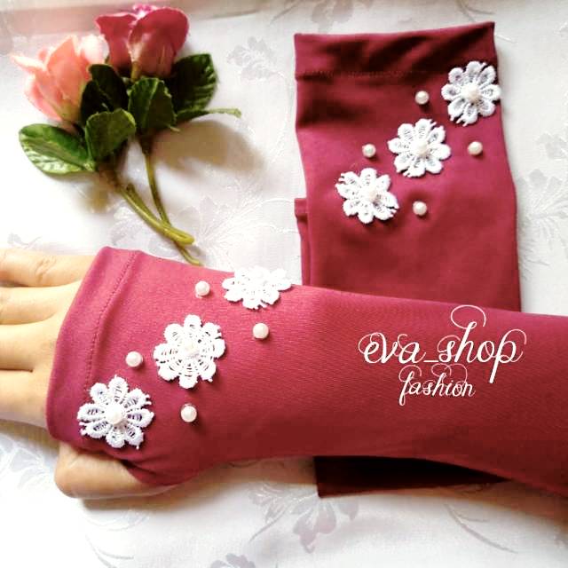 Handsock motif bunga/handsock pita/manset tangan