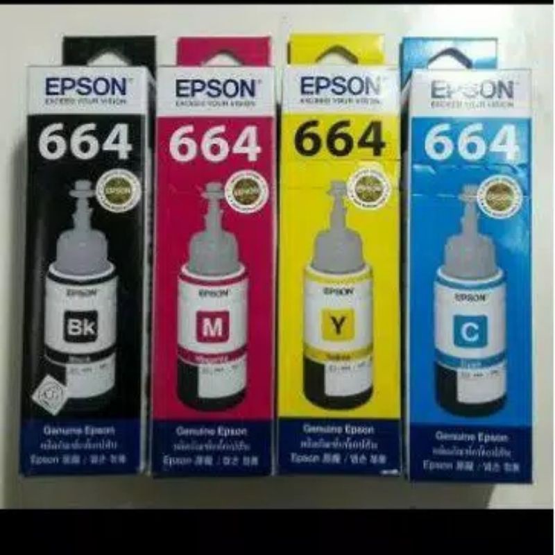 PAKET TINTA BOTOL EPSON 664 T6641 L100 (B/C/M/Y)