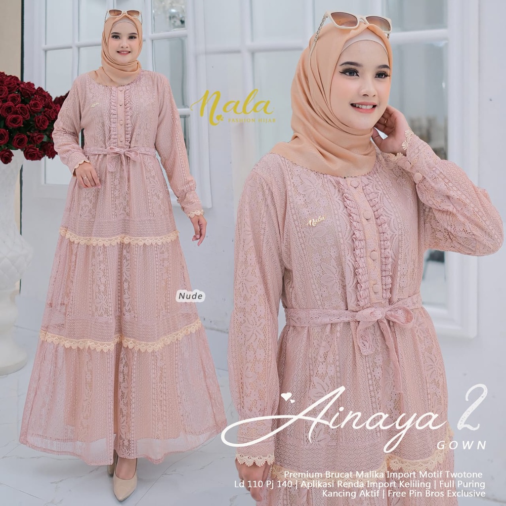 AINAYA GOWN / DRESS BRUKAT / DRESS TULE