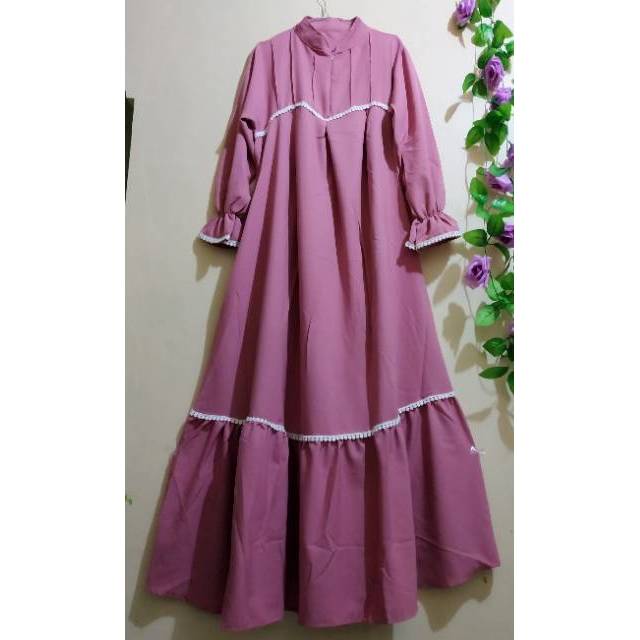Gamis itycrepe renda