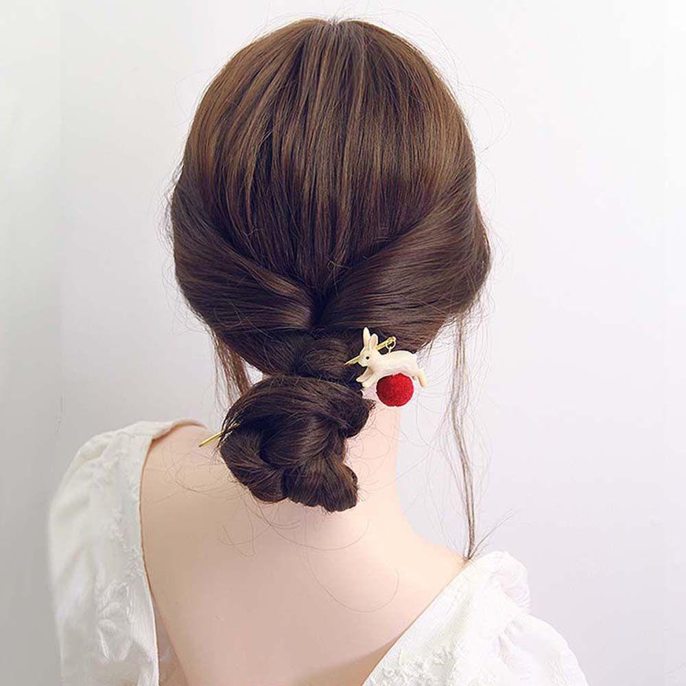 [Elegan] Rambut Cina Stik Kreatif Manis Pengantin Penyihir Kecil Hiasan Kepala Rambut Garpu Untuk Wanita Rambut Sumpit
