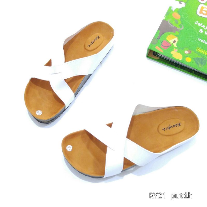 OBRAL CUCI GUDANG BORNEO SENDAL BIRKEN BAHAN SINTETIS RY21 BY XAVYER