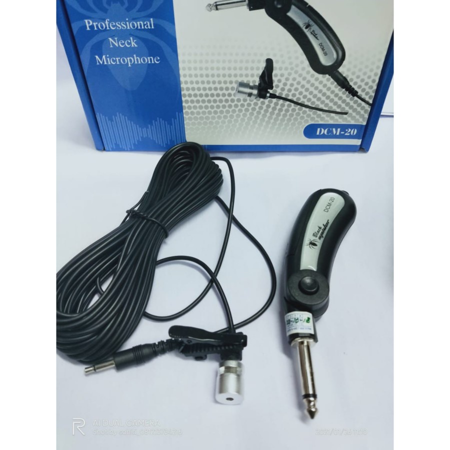 Mic Condensor jepit Clip on Black SPIDER DCM 20