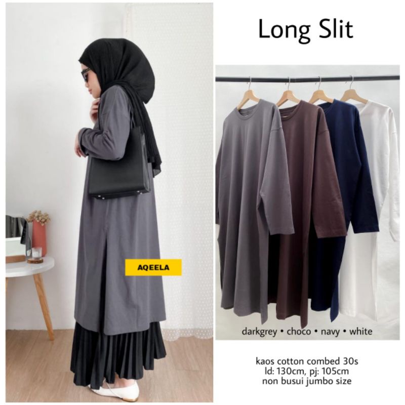 BAJU CASUAL TERBARU LONG SLIT BAJU TUNIK REMAJA