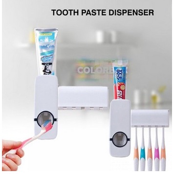 Dispenser Odol Pasta Gigi &amp; Tempat Sikat Gigi / Dispenser Tooth Paste