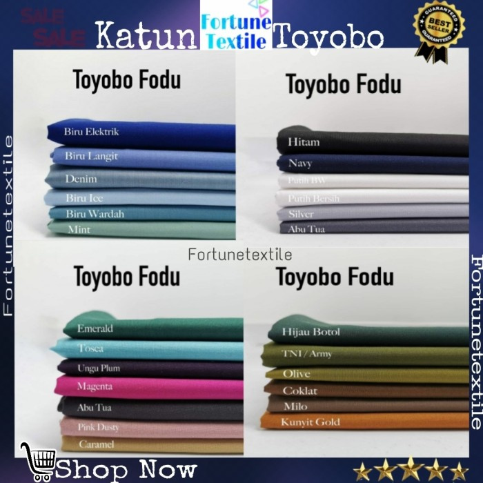 Free Ongkir kain toyobo fodu premium bahan kain gamis syari kain katun jepang Spesial