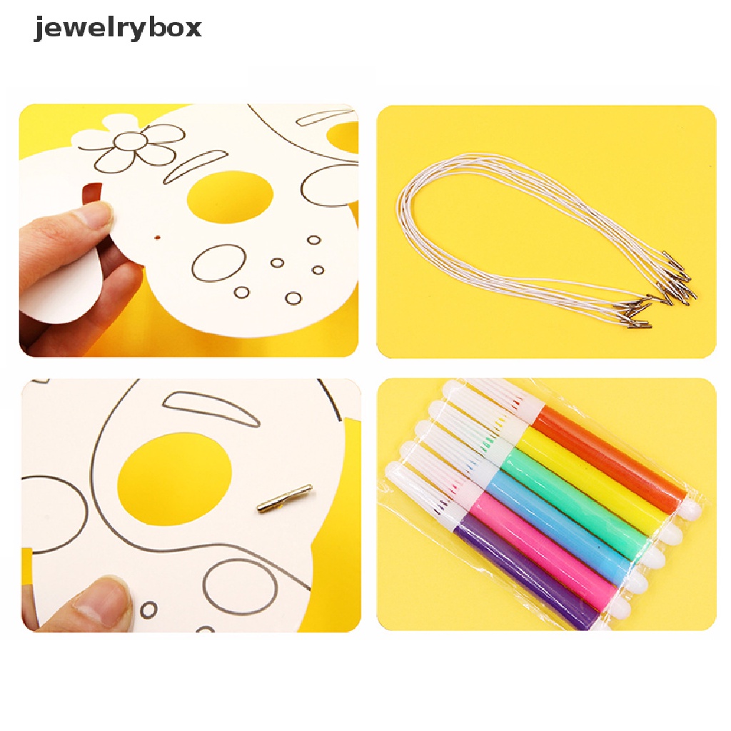 (jewelrybox) 8pcs Topeng Kartun Hewan DIY Untuk Kerajinan Tangan