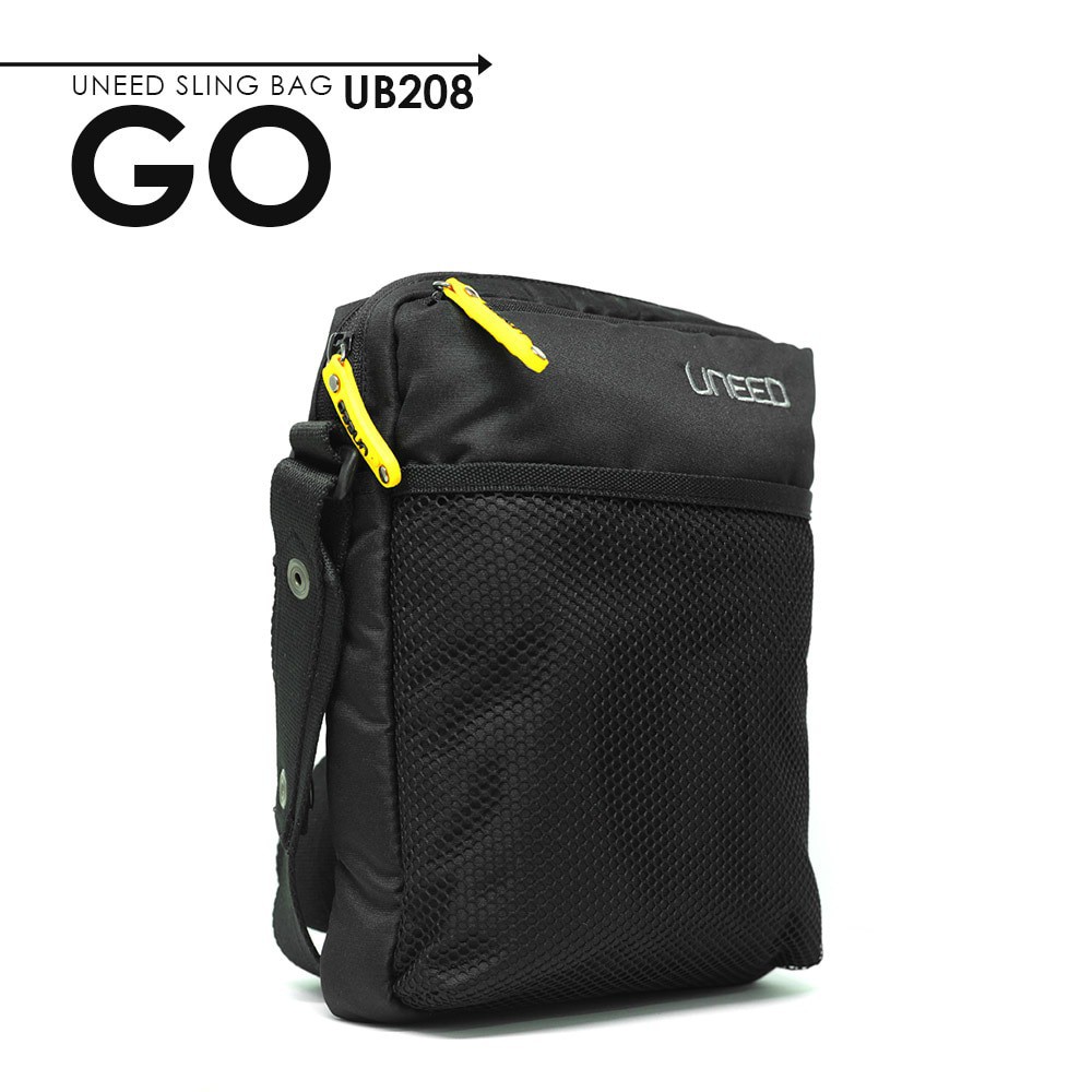 EXLUSIVE Uneed Tas Selempang Go Messenger Bag Hitam Water Resistant