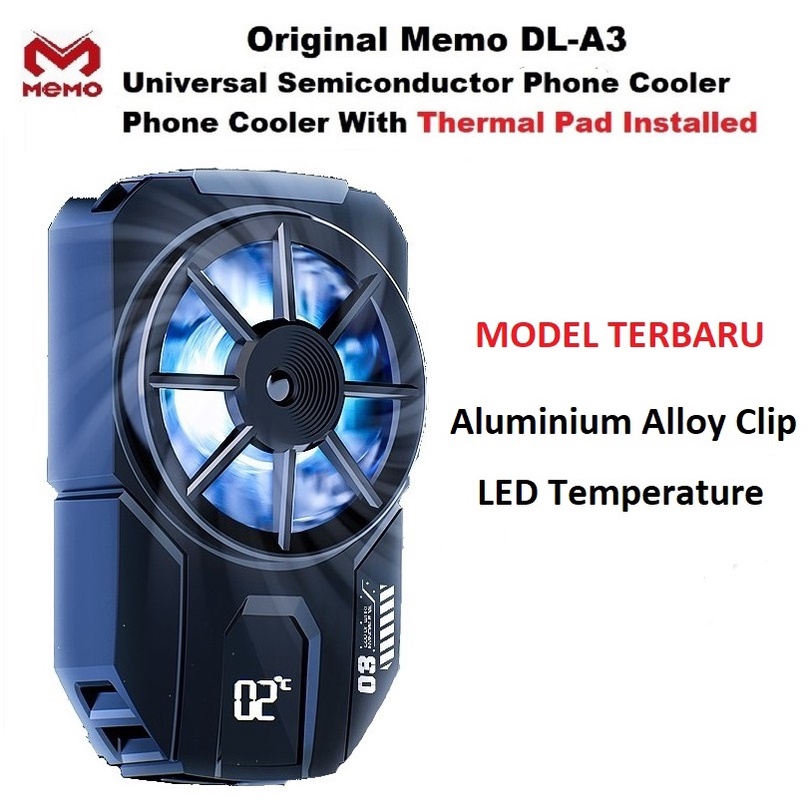 Cooler HP MEMO DLA3 Radiator Fan Pendingin Handphone