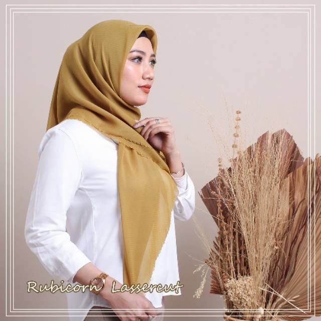 HIJAB JILBAB SEGIEMPAT RUBICON LASSERCUT