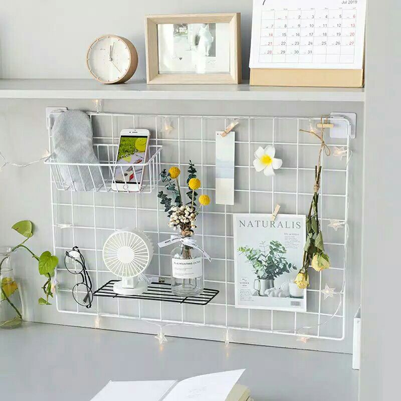 [GERATIS ONGKIR] HIJANG Wire Grid Wall White &amp; Black Color stylish modern