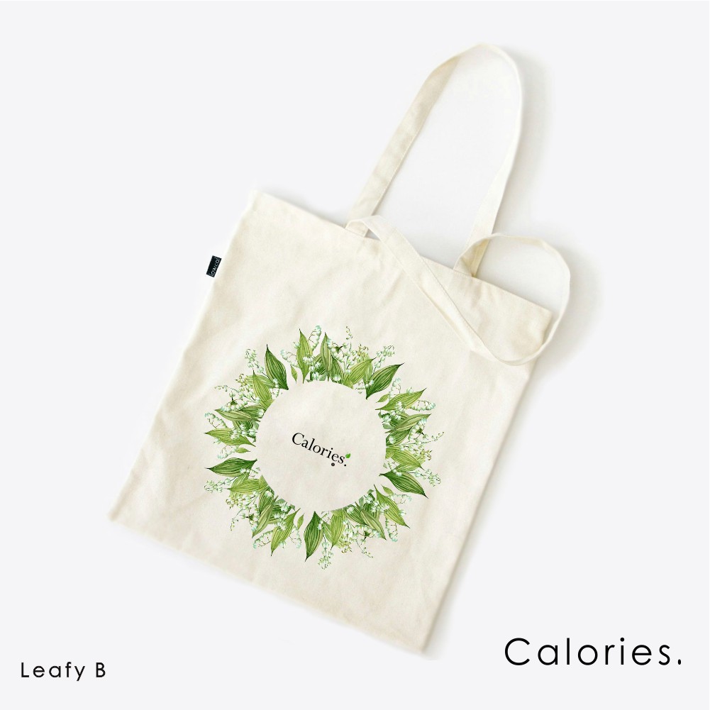 Totebag Daun Klasik Lucu motif daun tropis adem  #TOTR