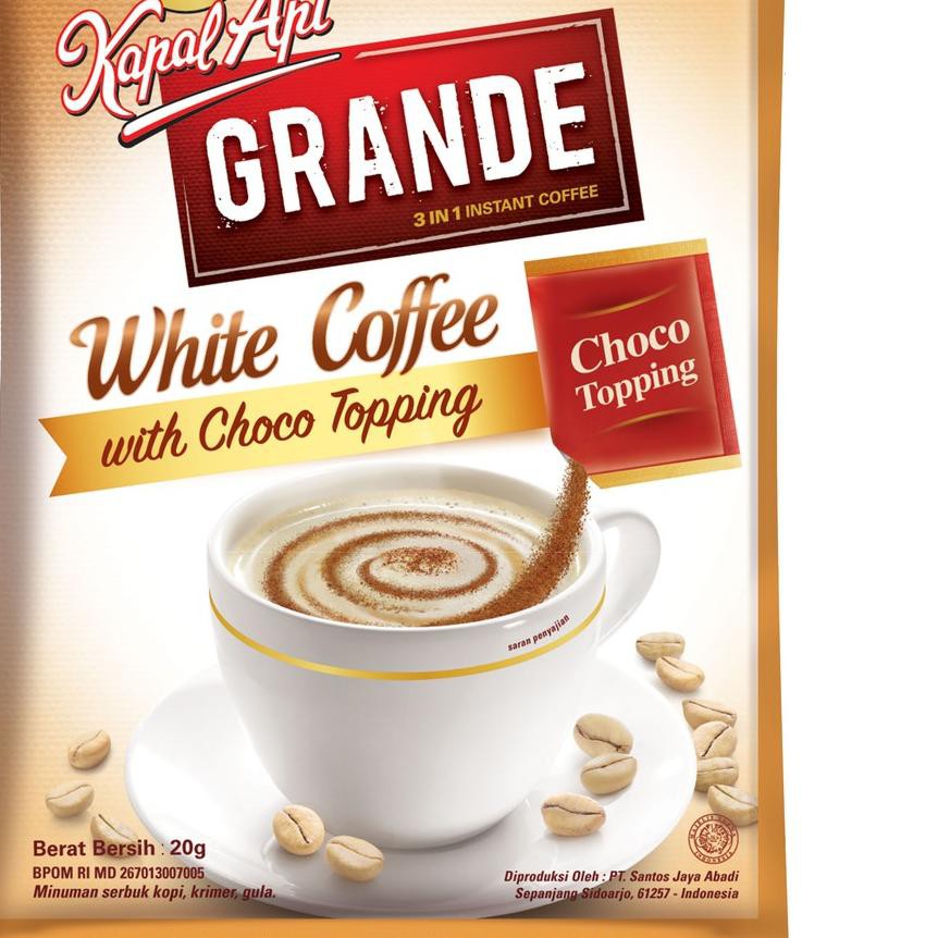 

Menarik ♝ Kapal Api Grande White Coffee Topping Bag (Isi 20 Sachet Berat 20 Gram)++