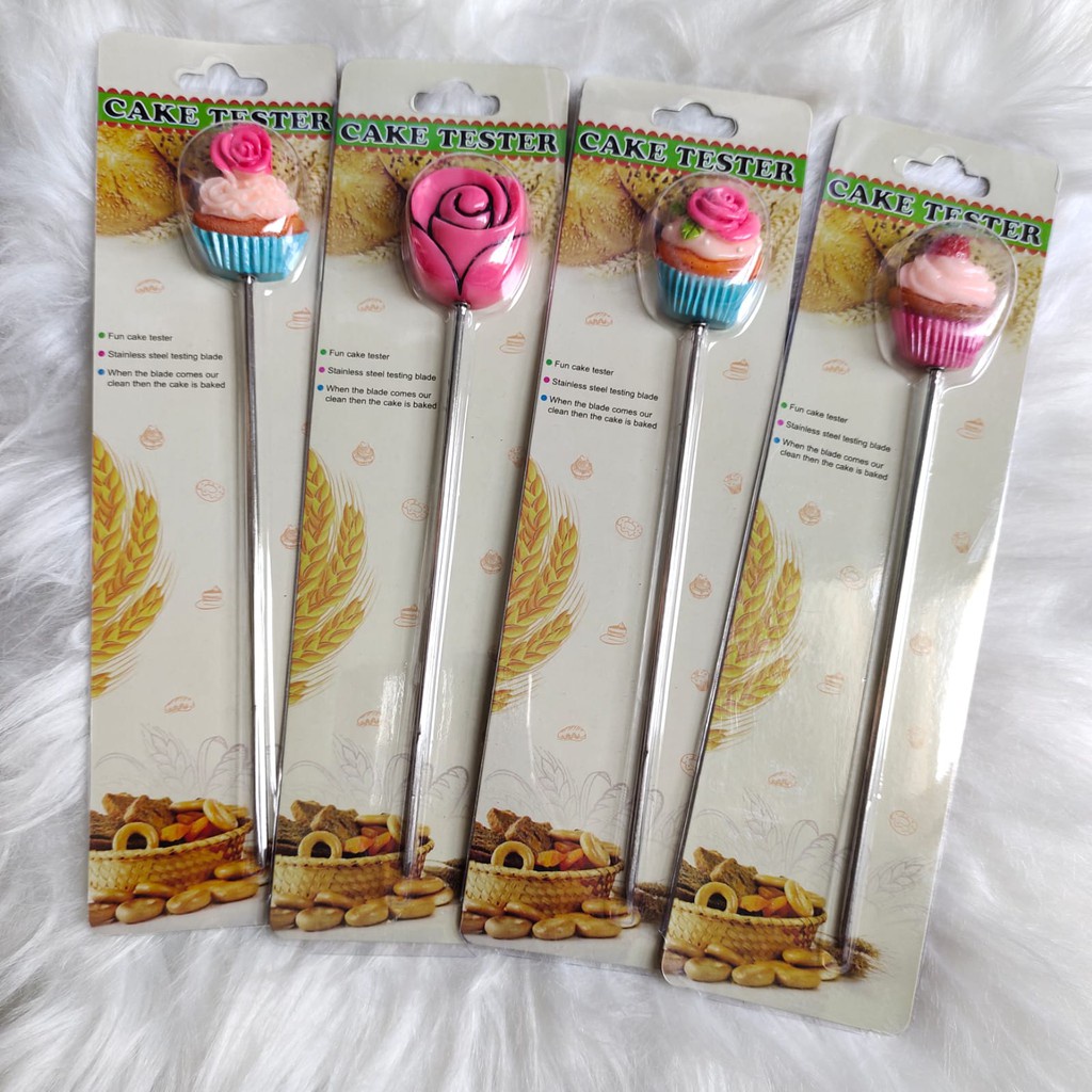 Kingsbakeware Cake Tester Stainless Alat Pengukur Kematangan Kue Jarum Kue