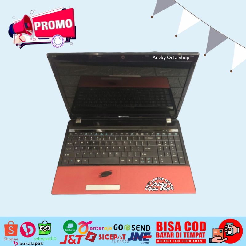 Jual Laptop Gateway NV53A AMD Phenom II Ram 4GB HDD 320GB VGA ATI Radeon Numpad Keyboard DVD Webcam