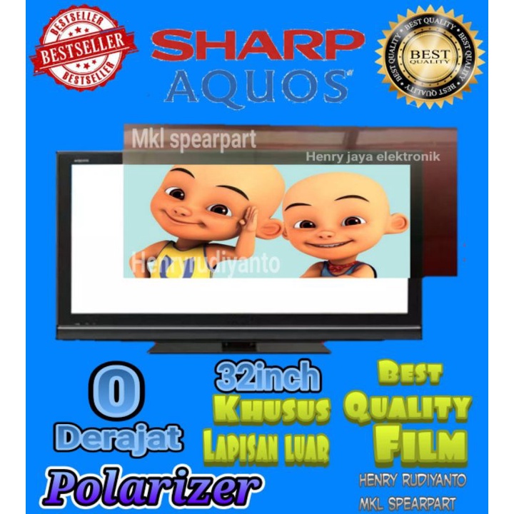 Polarizer SHARP AQUOS 32 INCH Bagian luar dimensi 706*400MM Ukuran original lcd