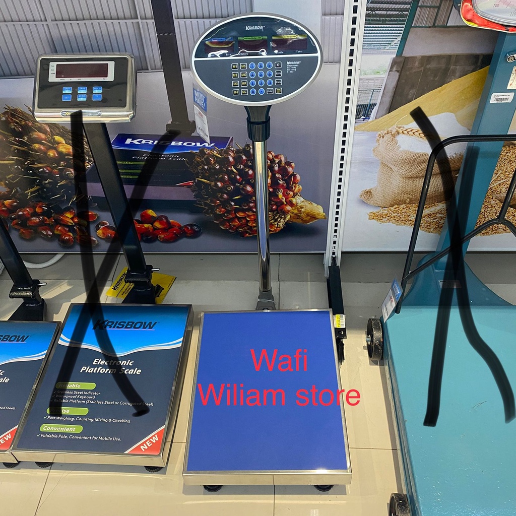 Krisbow Timbangan Duduk Barang Ekspedisi Paket Digital Tera 150 Kg