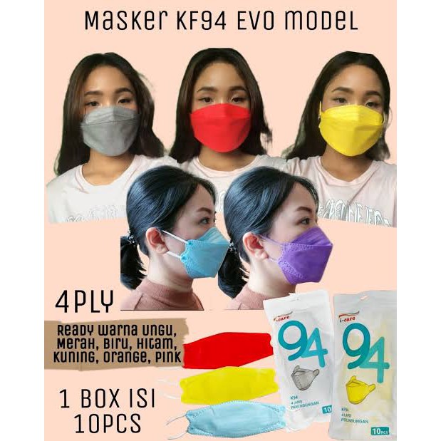 masker kf94 evo izin kemenkes kf94 4play original convex bisa di cuci