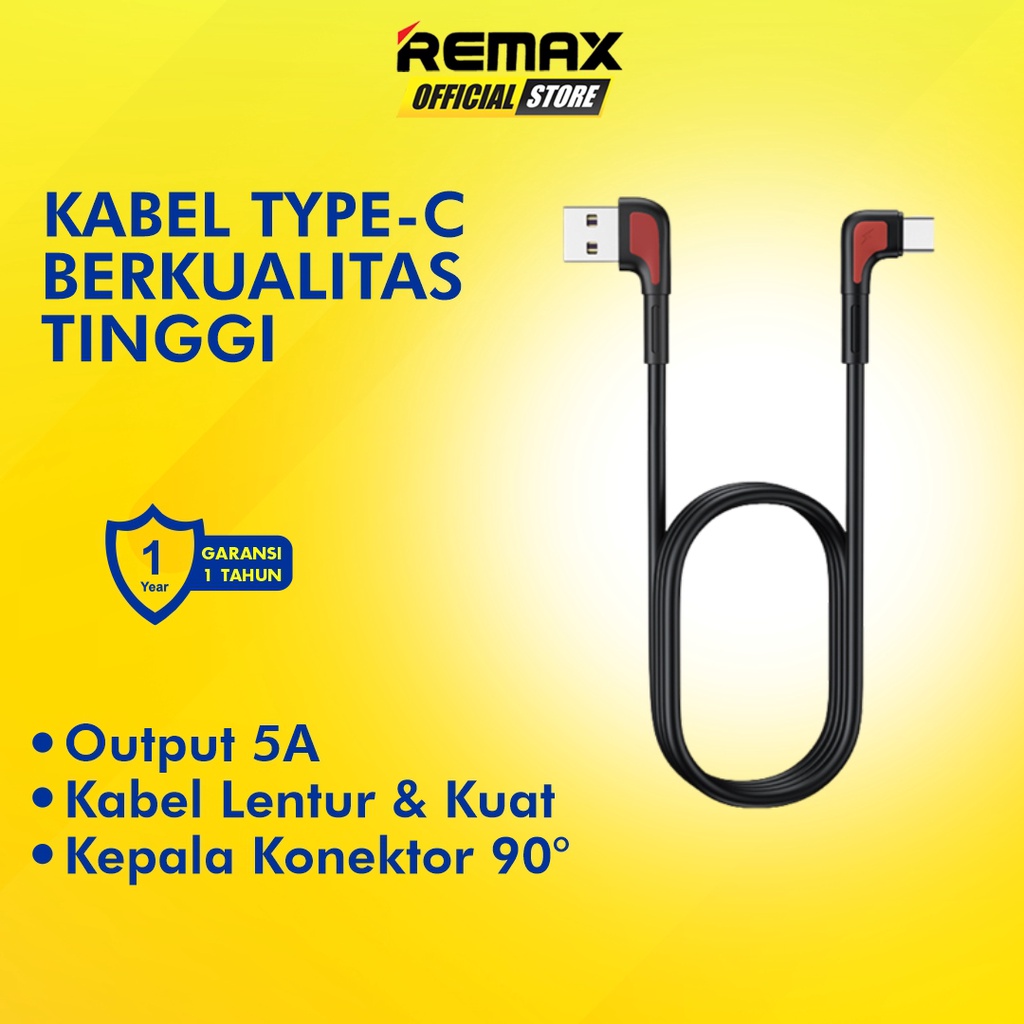 REMAX Zenax RC-181A Kabel Data Charger Type C Fast Charging 5A Elbow Design