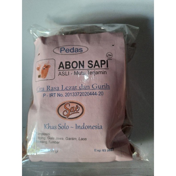 

Abon SAPI SAE PEDAS asli SOLO 250gr