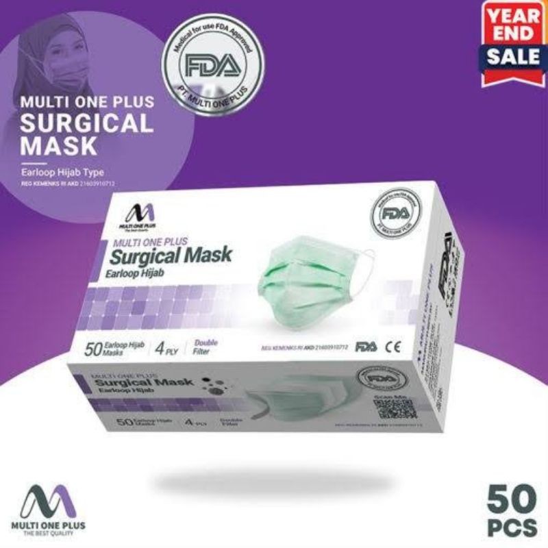 MultionePlus Masker Medis 4ply - Headloop