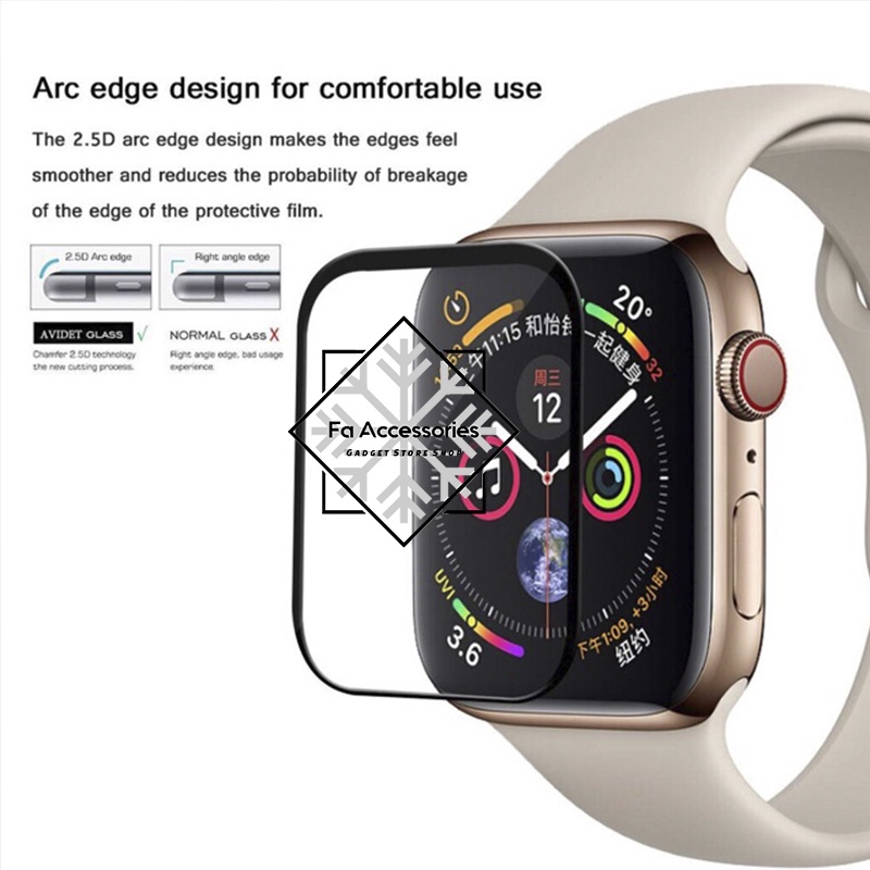 FA Tempered Glass 3D i Watch ULTRA 38mm 40mm 42mm 44mm 49mm iwatch for series se 1 2 3 4 5 6 pelindung layar jam tangan