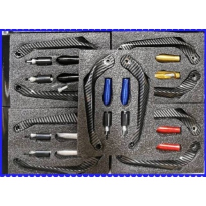 PROGUARD/HANDGUARD CARBON KARBON SABIT MOTOR UNIVERSAL JALU CNC IMPORT - Babet Besi Gold