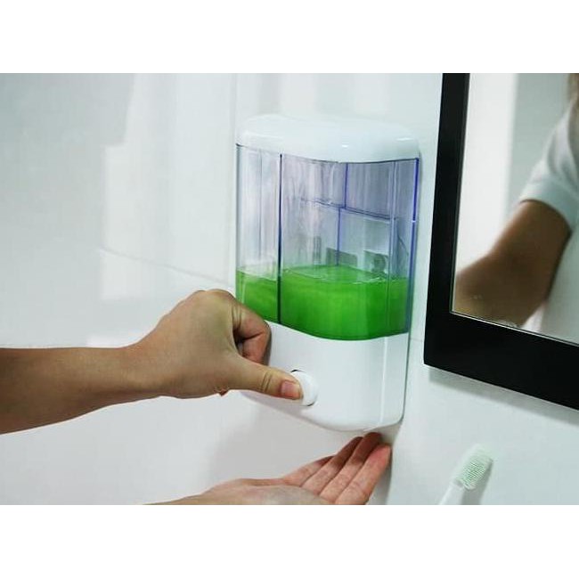 DUAL DISPENSER SHAMPO DAN SABUN CAIR 2 TABUNG