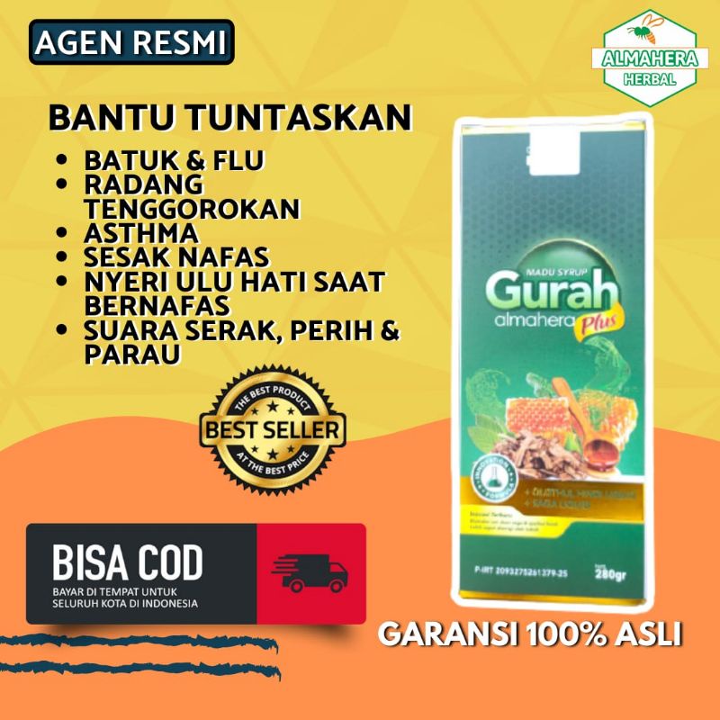 

MADU GURAH ALMAHERA 280 GRAM MENGATASI BATUK, PILEK, SESAK NAFAS DLL