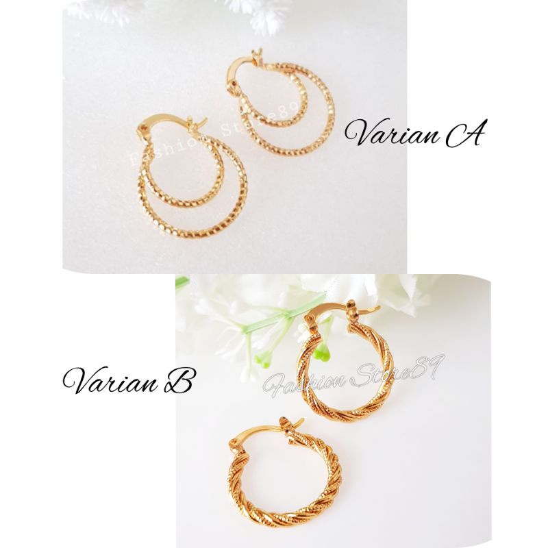 Anting Gipsy Anting Bulat Ring 2 fashion anting model bulat tusuk gipsy xuping impor