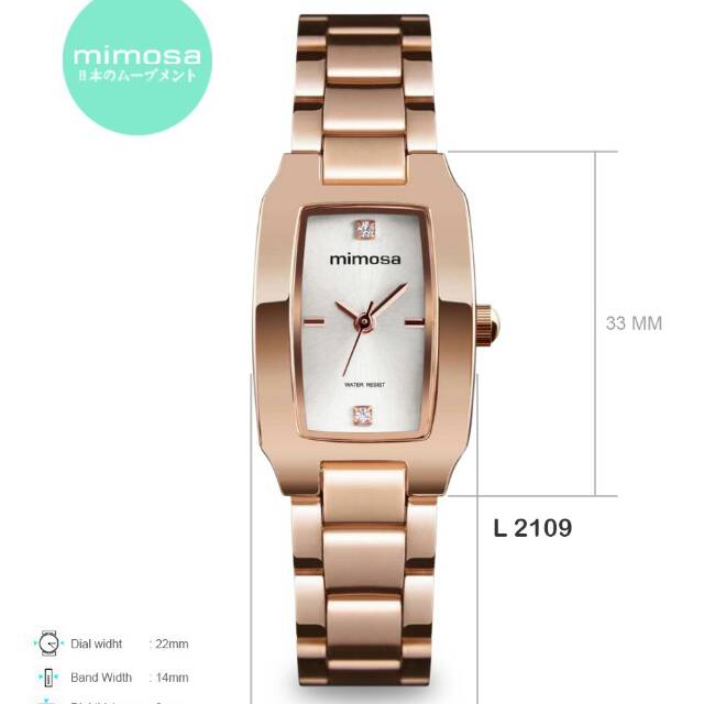 JAM TANGAN WANITA ANALOG MIMOSA 2109 ORIGINAL