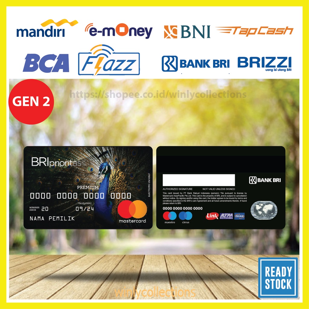 EMONEY E TOLL CREDIT CARD BRI PRIORITAS MERAK MANDIRI FLAZZ BCA GEN 2 BNI TAPCASH BRIZZI BRI 2 SISI