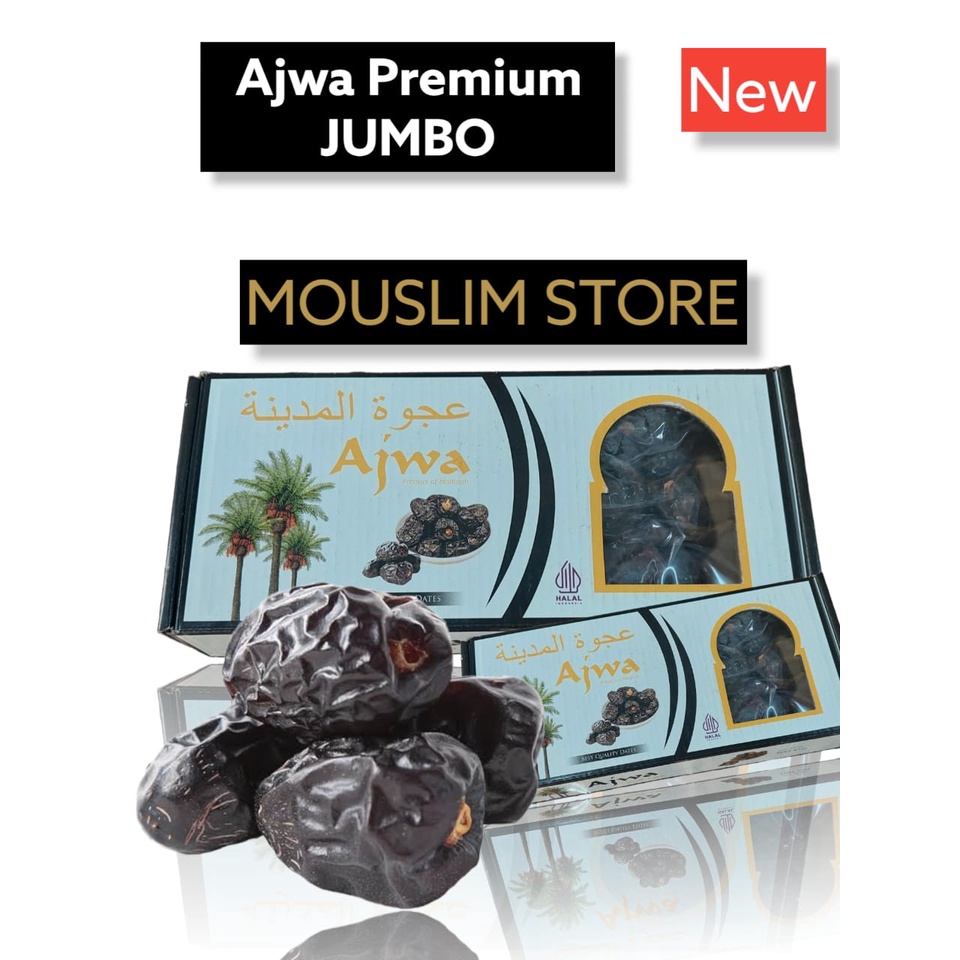 ajwa jumbo/kurma nabi premium 500gr super kemasan dus putih